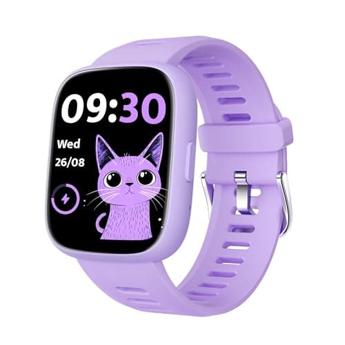 Image of TICTIKY Smart Watch for Kids with Location Tracker (iOS Only), Fitness Tracker Watch with Step Counter, Pedometer, Heart Rate, Sleep Tracker, IP68 Waterproof, Puzzle Games, Kids Watch for Girls 5-12