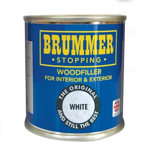 Image of Brummer Wood Filler White 250g – 2 Sizes & Assorted Shades | Ideal for DIY Wood Repairs & Restorations