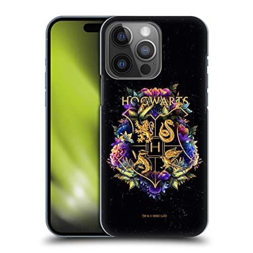 Image of Head Case Designs Officially Licensed Harry Potter Hogwarts Crest 1 Deathly Hallows XXXI Hard Back Case Compatible With Apple iPhone 14 Pro
