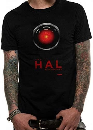 Image of SSGTCKFM Men's 2001 Space Odyssey - Hal 9000 - Kubrick T Shirt Black