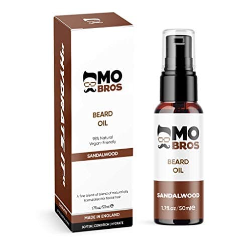 Image of Beard Oil | Sandalwood | 50ml | Softens, Hydrate & Conditions Facial Hair | Promotes Growth, Reduces Dryness & Itching | Contains Natural & Premium Ingredients Argan, Jojoba