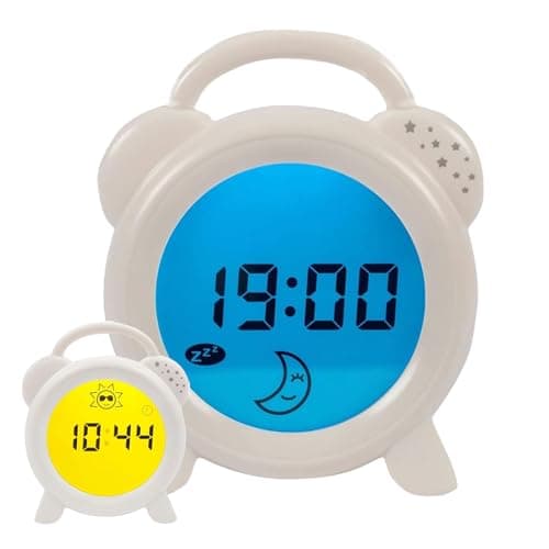 Image of PurFlo Snoozee Sleep Trainer Clock for Toddlers | Kids Alarm Clock & Children's Night Light | Rechargeable & Portable