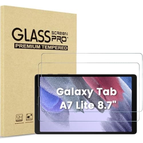 Image of ProCase 2 Pack Screen Protector for Samsung Galaxy Tab A7 Lite 8.7 Inch 2021 SM-T220 T225 T227, 9H Hardness Tempered Glass HD Clear Film Guard for Galaxy Tablet