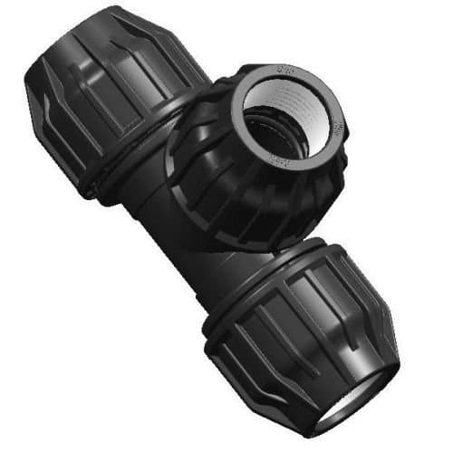 Image of MDPE Water Pipe Fitting 25MM Compression Equal TEE