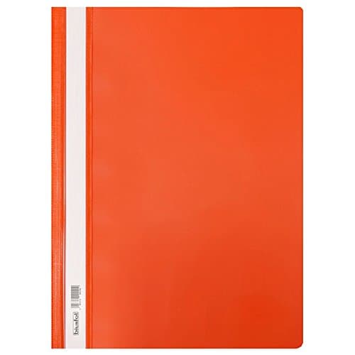 Image of OFFICE CENTRE 5 x Orange Clear Cover A4 Presentation Project Folders Hard Document File Organiser Holder Case 2 Prong Display