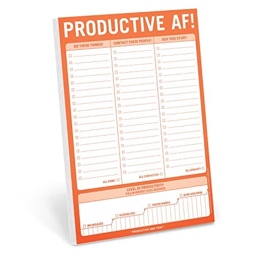 Image of Knock Knock Productive AF! Pad, To Do List Note Pad, 6 x 9-inches