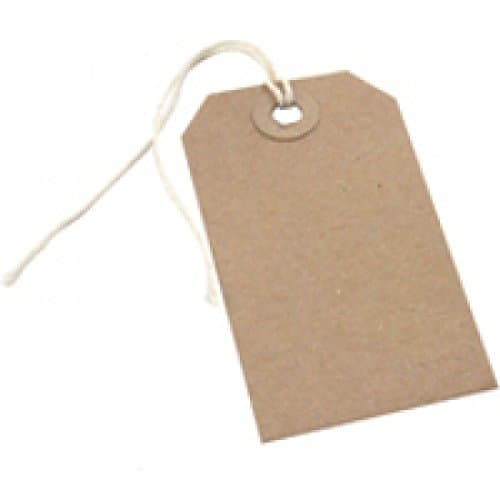 Image of Q-Connect KF01599 Strung Tag 108x54mm Buff (Pack of 1000)