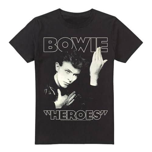 Image of Cotton Soul David Bowie Heroes Cover Unisex T Shirt, Black, Small