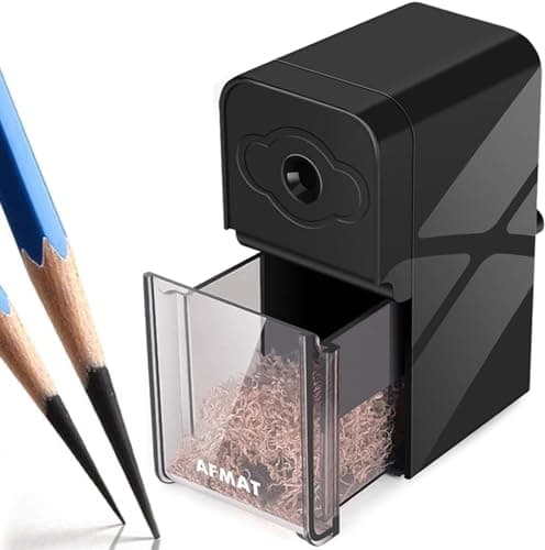Image of AFMAT Long Point Pencil Sharpener, 8-20mm Long Pencil Nibs, Self-Feed & Adjustable Pencil Sharpness, Artist Desktop Manual Pencil Sharpener for φ6-8.2mm Charcoal/Drawing/Sketching/Colored Pencils PS10