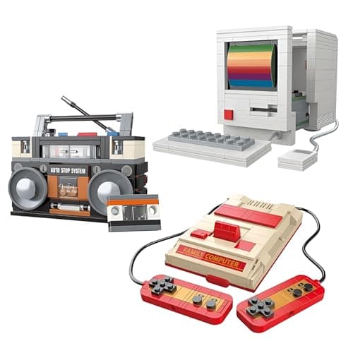Image of Retro Electronics Building Blocks Set – 670PCS Vintage Desktop Computer, Radio, Game Console Bricks Kit, Diy Unique Home Decor,STEM Education Toy, Nostalgic Gifts for Retro Lovers and Gamers