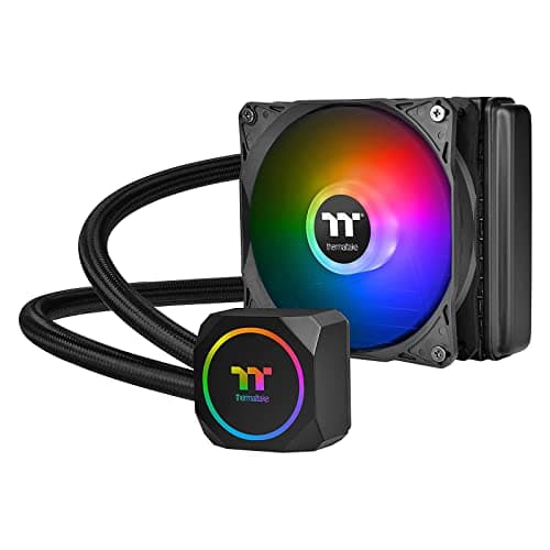 Image of Thermaltake TH120 ARGB Motherboard Sync Edition Intel LGA1700 Ready/AM5/AMD All-in-One Liquid Cooling System 120mm High Efficiency Radiator CPU Cooler CL-W285-PL12SW-B, Black