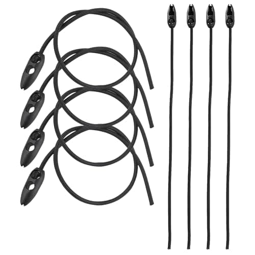 Image of 8 Pcs Elastic Rope for Tarpaulins, Elastic Tie Down Straps Adjustable, 40/50 cm, Fastening Straps, for Attaching Warning Signs, Bicycle Carrier, Canvases, Road Trip, Camper, Adjustable Length