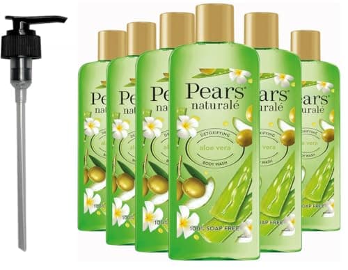 Image of Pears Naturale Body Wash Aloe Vera 250ml 6 Pack + Pump