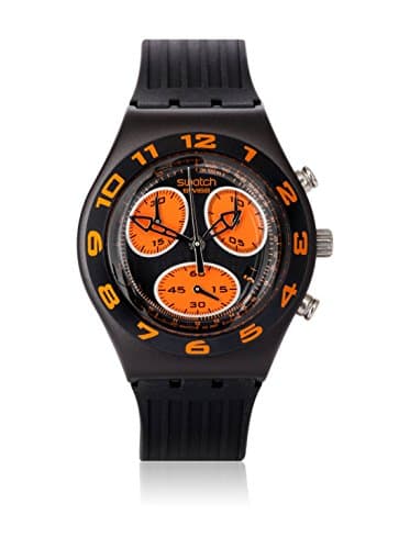 Image of Swatch Women's Wrist Watch Blackino Ymb4000 with Plastic Strap