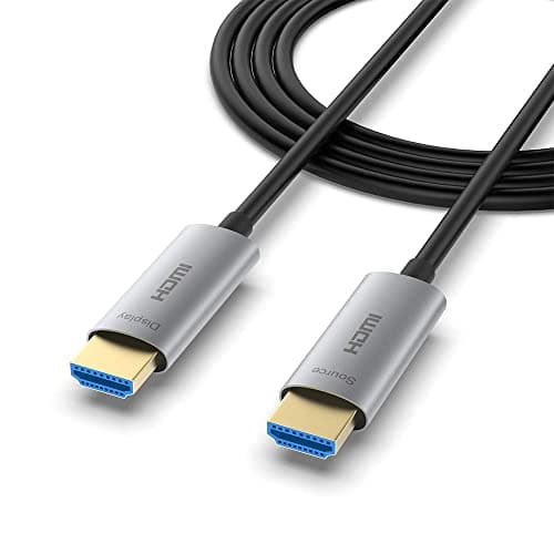 Image of ATZEBE Fibre Optic HDMI Cable 25 m,optical HDMI 2.0 18 Gbit/s,4K@60Hz HDR10 4:4:4 HDCP 2.2,3D,ARC,HEC,CEC,slim flexible fibre optic cable for long distances,ideal for gaming, home cinema, TV/Projector