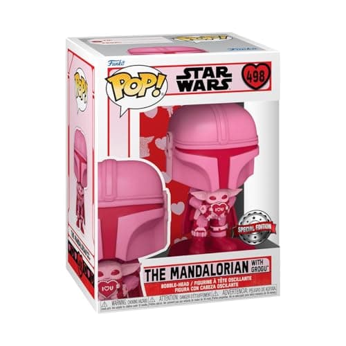 Image of Funko POP! Star Wars: Valentines - Boba Fett - Mando With Grogu (the Child, Baby Yoda) - the Mandalorian - Collectable Vinyl Figure - Gift Idea - Official Merchandise - Toys for Kids & Adults