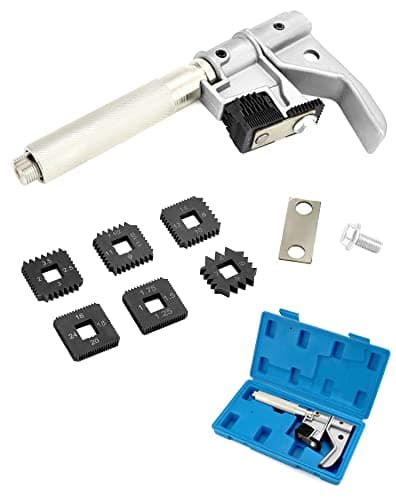 Image of QWORK 7402 Universal Outside Thread Chaser, Heavy Duty Thread Repair Tool for 1-1/4" to 5" O.D, 1 Set