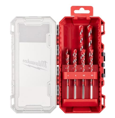 Image of MILWAUKEE Set of 8 Drill Bits for Concrete, Premium Series | Range Ø4-10 mm with Packout Box