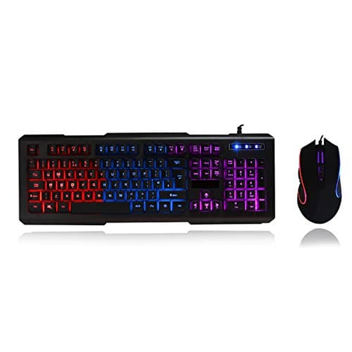 Image of CiT Avenger Illuminated USB Keyboard and Mouse (Black)