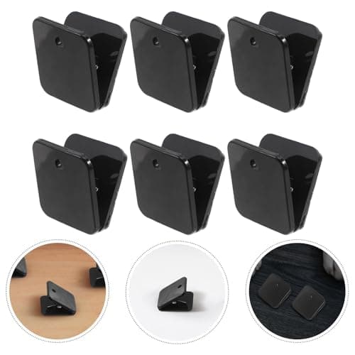 Image of HORIALENCE 20pcs Adhesive Spring Clips for Hanging - Tapestry Wall Clip Hangers for Photo Paper Poster Picture Hanging - Office Home Mini Clamps, Black