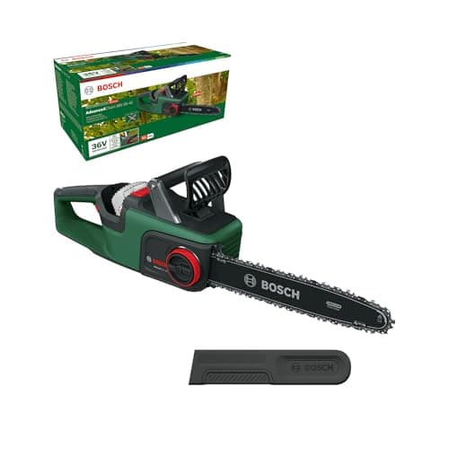 Image of Bosch Cordless Chainsaw AdvancedChain 36V-35-40 (for Cutting Through Tough Hardwood; 36 Volt System; Chain Speed: 14m/s; Without Battery)