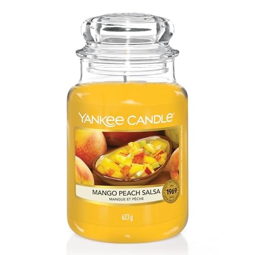 Image of Yankee Candle Scented Candle | Mango Peach Salsa Large Jar | Burn Time: up to 150 Hours | Perfect Gifts for Women