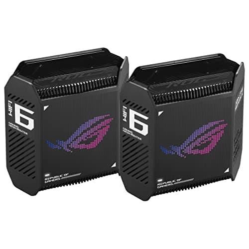 Image of ASUS ROG Rapture GT6 Tri-Band WiFi 6 Mesh WiFi System, covers up to 540㎡, 2.5 Gbps port, triple-level game acceleration, ASUS RangeBoost Plus, 5.9 GHz, free lifetime network security
