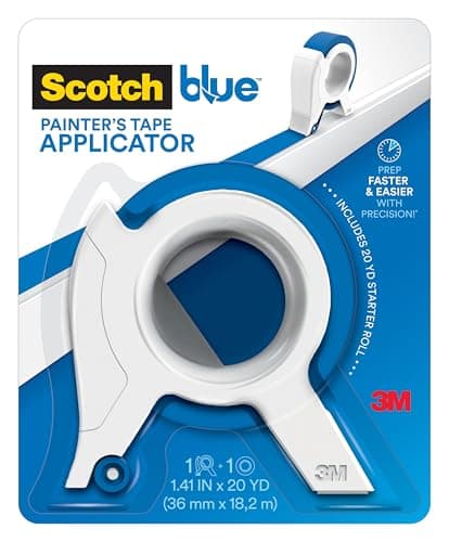 Image of ScotchBlue Painters Tape Applicator, Applies Painter's Tape in One Continuous Strip, Paint Tape Applicator for Trim, Windows and Door Frames, 1.41 Inches x 20 Yards, 1 Starter Roll