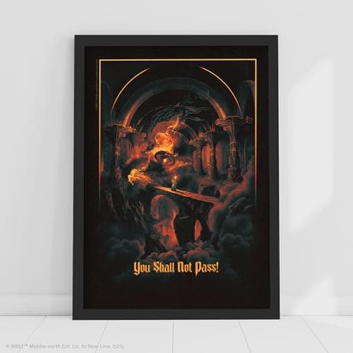 Image of The Lord of The Rings Print - You Shall Not Pass Scene Poster Wall Art (42cm x 59.4cm - A2)