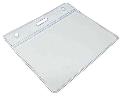 Image of Customcard M18M50A 60 x 90 mm ID Badge Pocket Plastic Wallet - Clear (Pack of 25)