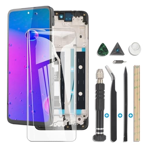 Image of RongZy Display for Motorola Moto E15 LCD Touch Screen Internal Digitizer for Motorola Moto E15 2025 XT2523/G05 Replacement Assembly with Tools Kit(Black with Frame)