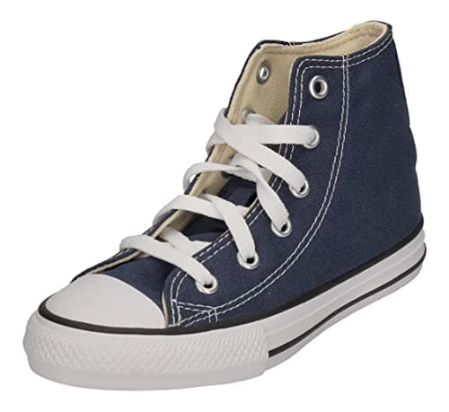Image of Converse Unisex Kids Kids Chuck Taylor Classic All Star Canvas High Top Trainers Sneakers, Navy Canvas, 11 UK Child