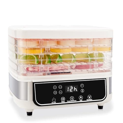 Image of Obecilc Visual Food Dehydrator, Food Dryer Machine with 72-Hour Timer, 35-70℃ Adjustable Temperature and LED Display for Drying Fruits, Pet Treats, Vegetables, and Meat