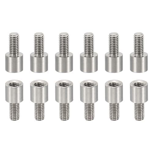 Image of PATIKIL 24pcs M3 Standoffs, M3 5+6mm Spacer Standoffs Steel Threaded Standoffs Screws Kit 3mm ID 5mm OD Metric Male Female Thread Adapters for Circuit Board PCB RC Drones Motherboard