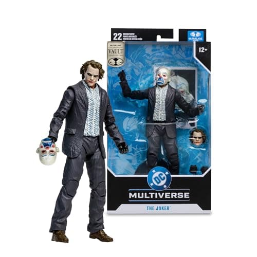 Image of McFarlane DC Multiverse The Joker (Bank Robber) (The Dark Knight) 7in Action Figure Vault Collection