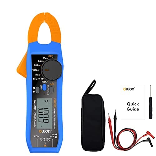 Image of OWON CM2100 Mini Digital Clamp Meter 100A AC DC Current Voltage True RMS Pliers Ammeter Resistance, Capacitance, Diode Tester Multimeter