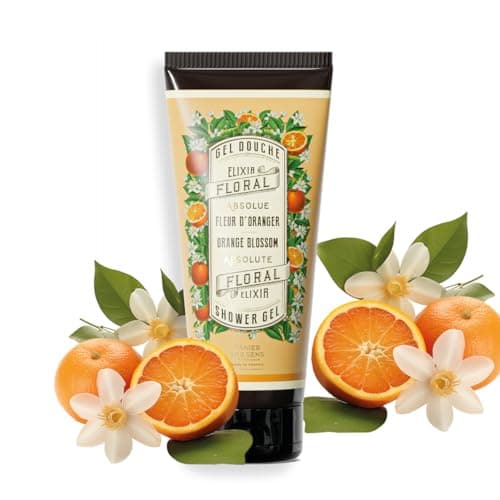 Image of Panier des Sens - Orange Blossom Natural Shower Gel - Moisturizing Shower Gel - with Olive Oil - 95% Natural Ingredients - Made in France - 200ml