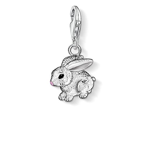 Image of Thomas Sabo Women Charm Pendant Rabbit Charm Club 925 Sterling Silver 0819-007-12