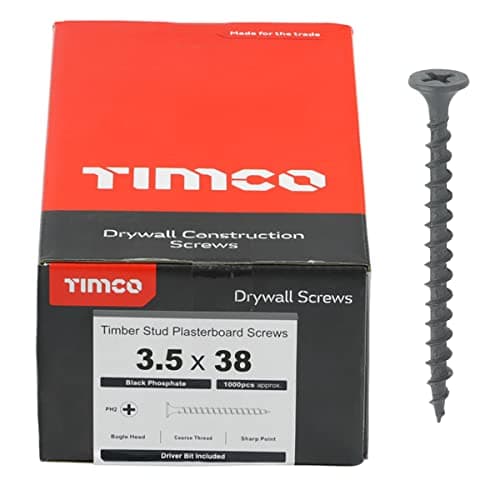 Image of TIMCO PH2 Philips Coarse Drywall Screw - 3.5 x 38 - Grey - Box of 1000