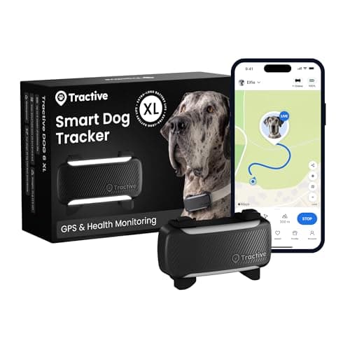 Image of Tractive XL Smart Dog Tracker | 2026 Edition | Real-Time GPS Tracking | Escape & Health Alerts | Vitals Monitoring | Long Battery Life (Black)