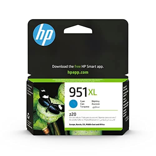 Image of HP 951XL High Yield Cyan Original Ink Cartridge (CN046AE) - Works with HP OfficeJet Pro 251, 276, 8100, 8600, 8610, 8616, 8620, 8640, 276dw
