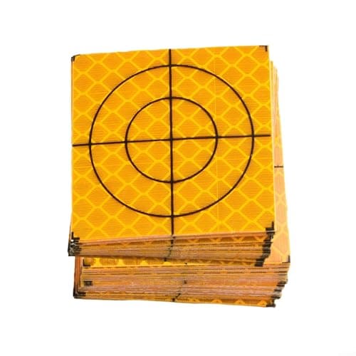 Image of Sumsoctober 100 Pack Total Station Reflective Target High Visibility Acrylic Survey Marker for Construction Bridge Tunnel and Building Monitoring(50x50mm)