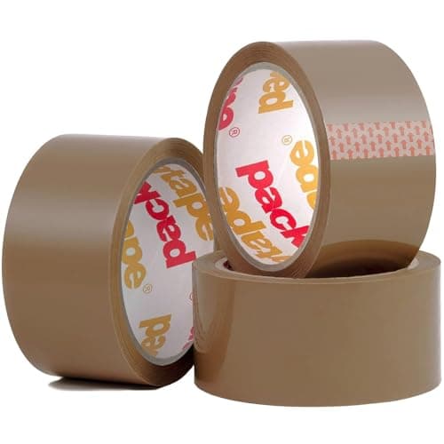 Image of Packatape - 3 Rolls Per Pack 48MM x 66M Brown Packaging Tape for Parcels and Boxes. This 3 rolls pack of Heavy Duty Brown Packing Tape Provides a Strong, Secure and Sticky Seal for your Boxes