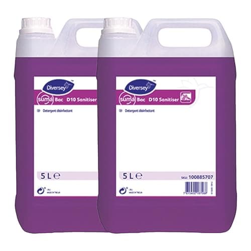 Image of Bac D10 Cleaner & Sanitiser Concentrate - 2 x 5 Litre