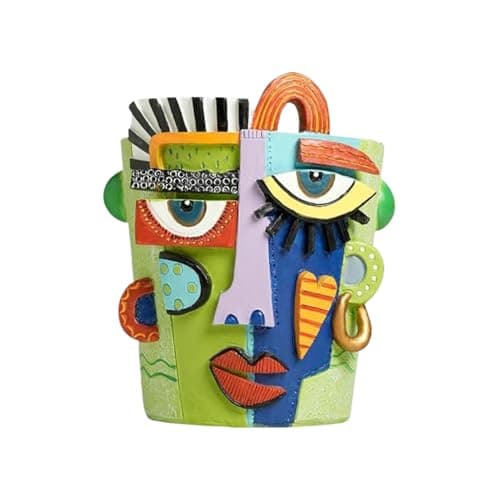 Image of Abstract Face Plant Pots - Abstract Rainbow Planter | Flower Plant Pots For Indoor Plants | Funny Flower Planter Pot For Indoor Plants | Uniquee Cute Head Planterss | Colourful Succulent Pots