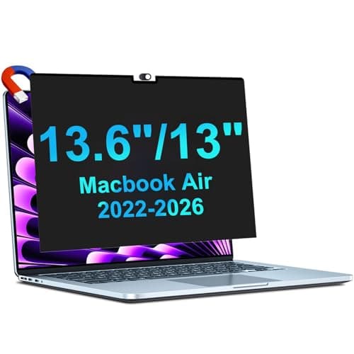 Image of STARY Magnetic Privacy Screen for Macbook Air 13.6& 13 Inch (2022-2026, M2, M3, M4, M5) Model: A2681 A3113, Removable Matte Anti Glare Blue Light 13In Mac Laptop Screen Protector Filter