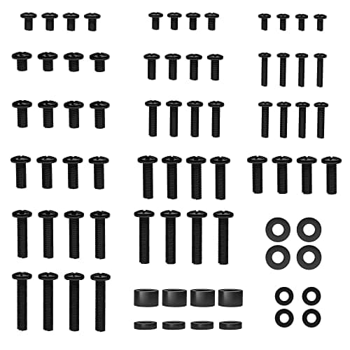 Image of BONTEC Universal TV Mounting Hardware Kit, Compatible with TVs Up to 80 Inch, Includes M4, M5, M6, M8 Screws, Washers & Spacers, Works with TV Wall Bracket, Monitor Stand, VESA Mount, TV Screws Kit