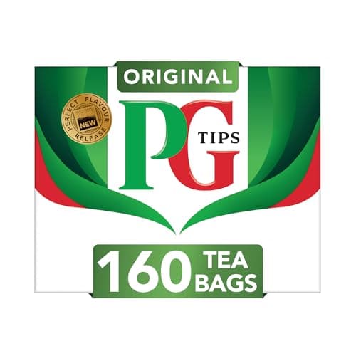 Image of PG Tips Original, Black Tea Bags Bulk, Refreshing, Flavourful & Full-Bodied, Perfect Flavour Release, 160 Plant Based Biodegradable Teabags