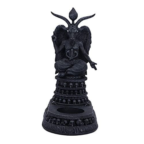 Image of Nemesis Now Baphomet's Devotion Tea Light Holder, Black, 17cm