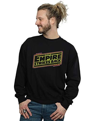 Image of Absolute Cult Star Wars Men's The Empire Strikes Back Logo Sweatshirt Black XX-Large